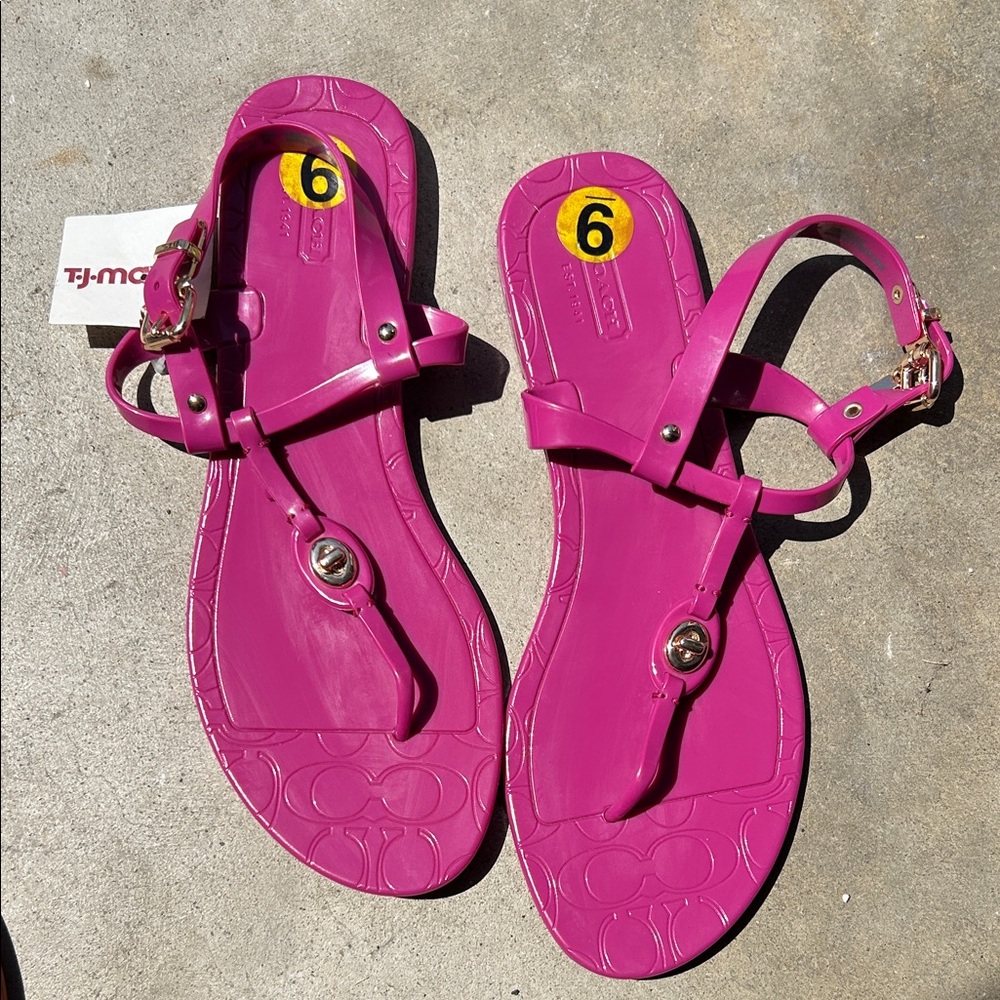 Coach Fuchsia Sandals